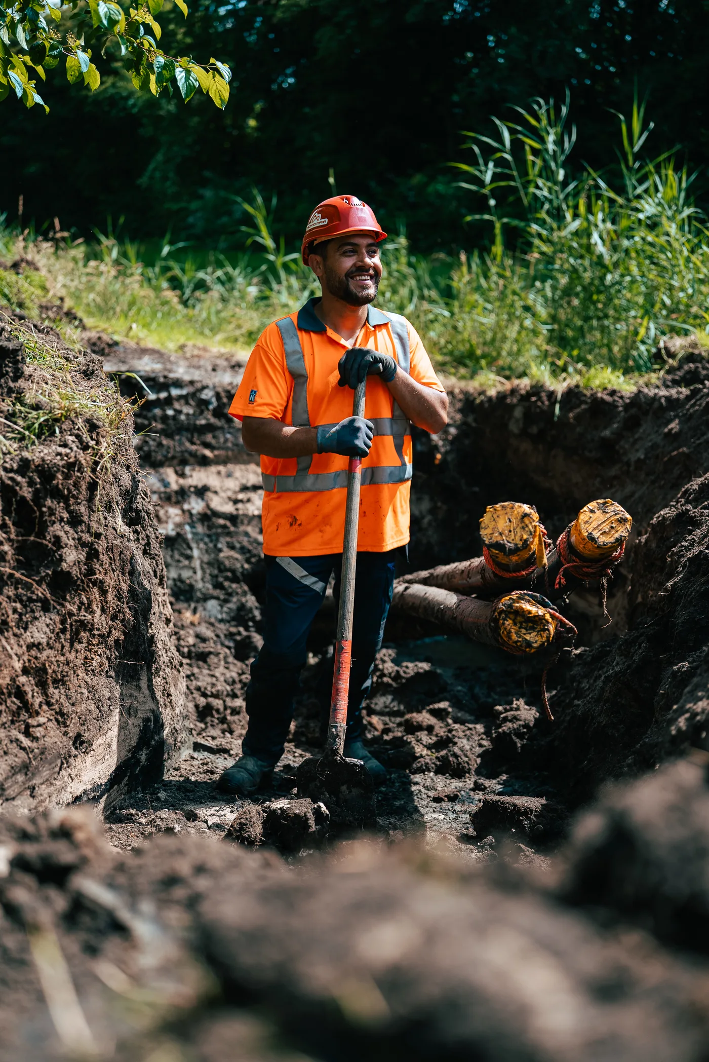 Grondwerk in uitvoering